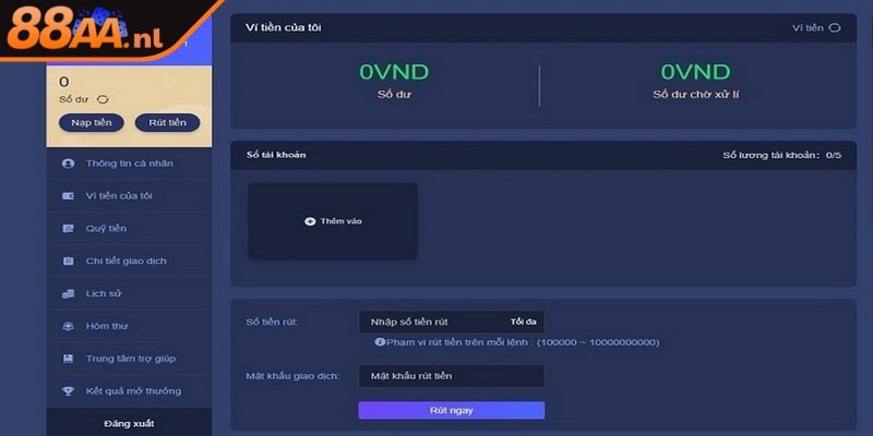 Bet thủ cần nắm đầy đủ chính sách rút tiền 88AA